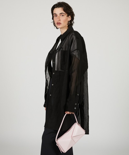 PRANK PROJECT（プランクプロジェクト）の「コットンボイルビッグシャツ / Cotton Voile Big Shirt（シャツ/ブラウス・レディース・ホワイト/ブラック/グレー・FREE）」の18枚目の写真