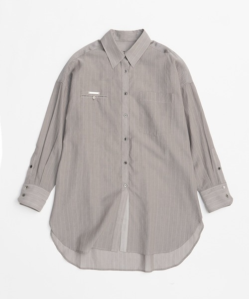 PRANK PROJECT（プランクプロジェクト）の「コットンボイルビッグシャツ / Cotton Voile Big Shirt（シャツ/ブラウス・レディース・ホワイト/ブラック/グレー・FREE）」の9枚目の写真