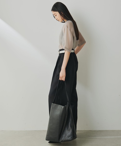 Whim Gazette(ウィムガゼット)の「シアーTシャツ(シャツ/ブラウス・レディース・レモンイエロー/グレイッシュベージュ・FREE)」の20枚目の写真