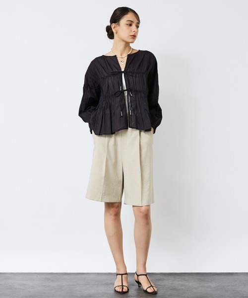 Rouge vif la cle(ルージュヴィフラクレ)の「【Le Melange/ル・メランジュ】スラブタッチドライショートパンツ/セットアップ対応/ショートパンツ【WEB限定】(その他パンツ・レディース・オレンジ系その他/ベージュ/ブラック・フリー)」の10枚目の写真