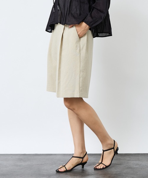 Rouge vif la cle(ルージュヴィフラクレ)の「【Le Melange/ル・メランジュ】スラブタッチドライショートパンツ/セットアップ対応/ショートパンツ【WEB限定】(その他パンツ・レディース・オレンジ系その他/ベージュ/ブラック・フリー)」の8枚目の写真