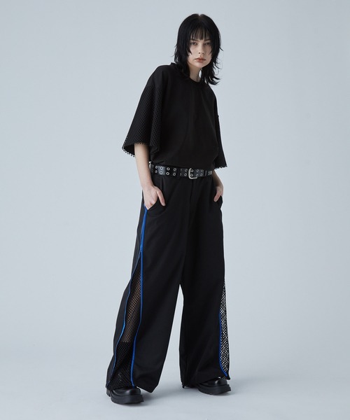 VELNUS(ベルナス)の「【VELNUS】Side zip bicolor design mesh loose nylon track pants/サイドジップバイカラーデザイン メッシュルーズナイロントラックパンツ【セットアップ対応】(その他パンツ・メンズ・ブラック/ブラック系・L/M/S)」の22枚目の写真
