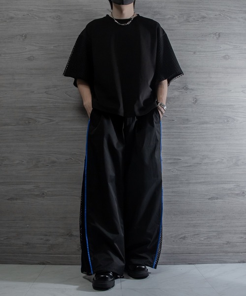 希少デザイン ブラックピースナウ パンツ サイドバック付 M TS DESIGN 4D ニッカーズ ワイド カーゴパンツ 50344 春夏