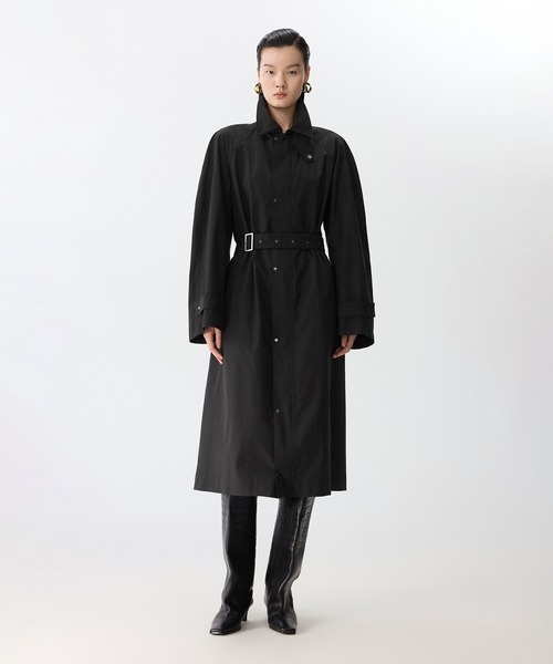 JNBY(ジェーエヌビーワイ)の「Airflow Relax Trench / リラックストレンチコート(トレンチコート・レディース・ベージュ/ブラック・36)」の4枚目の写真