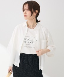 ブラウス シャツ シンプルなサイドボックス麻混ブラウス レディース スタイルデリ STYLE DELI シンプルなサイドボックス麻混ブラウス