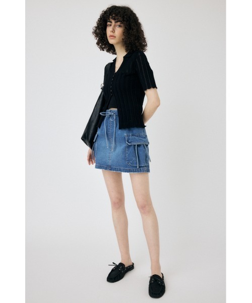 MOUSSY（マウジー）の「UTILITY DENIM スカート（スカート・レディース・ホワイト/ブルー・1/2）」の5枚目の写真