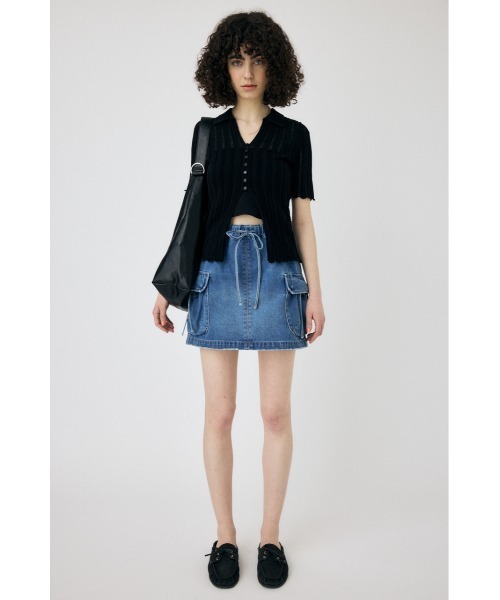 MOUSSY（マウジー）の「UTILITY DENIM スカート（スカート・レディース・ホワイト/ブルー・1/2）」の6枚目の写真