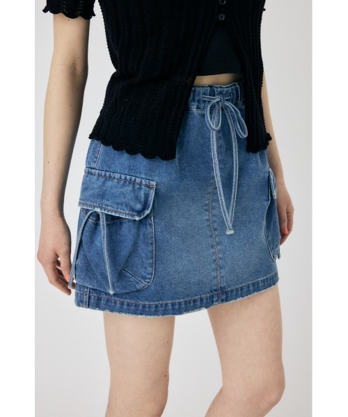 MOUSSY（マウジー）の「UTILITY DENIM スカート（スカート・レディース・ホワイト/ブルー・1/2）」の7枚目の写真