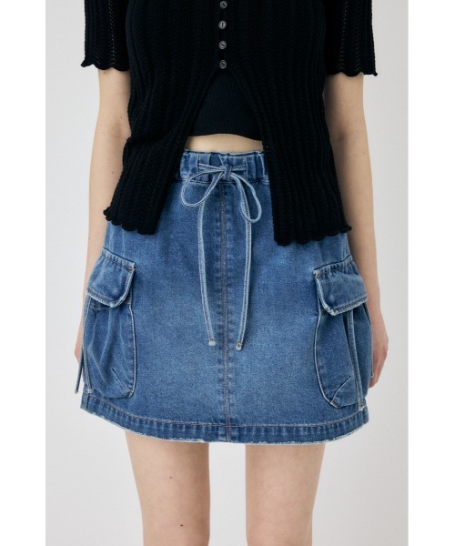MOUSSY（マウジー）の「UTILITY DENIM スカート（スカート・レディース・ホワイト/ブルー・1/2）」の8枚目の写真