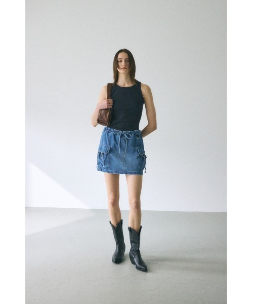 MOUSSY（マウジー）の「UTILITY DENIM スカート（スカート・レディース・ホワイト/ブルー・1/2）」の11枚目の写真