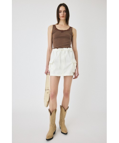 MOUSSY（マウジー）の「UTILITY DENIM スカート（スカート・レディース・ホワイト/ブルー・1/2）」の14枚目の写真