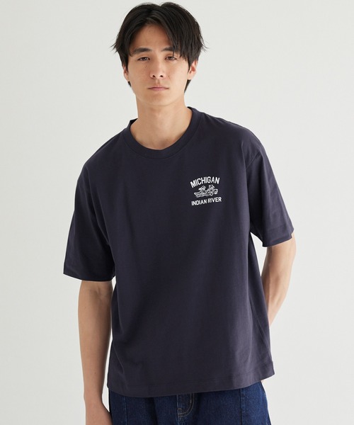 coca（coca）（コカ）の「イラストプリントTシャツ（Tシャツ/カットソー・メンズ・ホワイト/ライトグレー/ネイビー/ブラック・XL/M/L）」の4枚目の写真