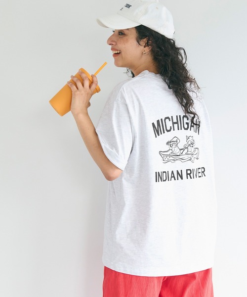 coca（coca）（コカ）の「イラストプリントTシャツ（Tシャツ/カットソー・メンズ・ホワイト/ライトグレー/ネイビー/ブラック・XL/M/L）」の6枚目の写真