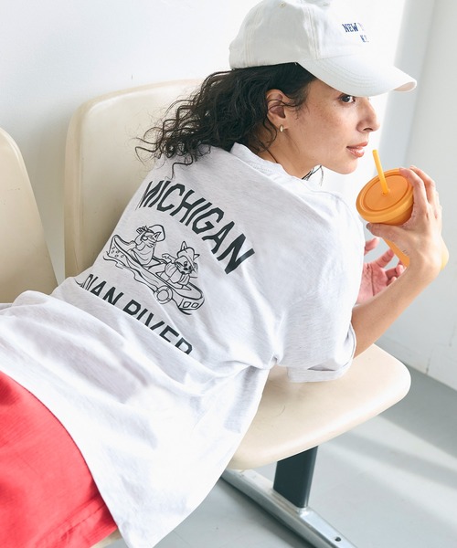 coca（coca）（コカ）の「イラストプリントTシャツ（Tシャツ/カットソー・メンズ・ホワイト/ライトグレー/ネイビー/ブラック・XL/M/L）」の9枚目の写真