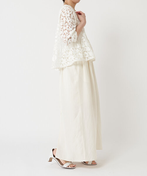 LIVETART(リヴェタート)の「リバーレースクロップドブラウス(シャツ/ブラウス・レディース・ブラック/ホワイト・FREE)」の11枚目の写真