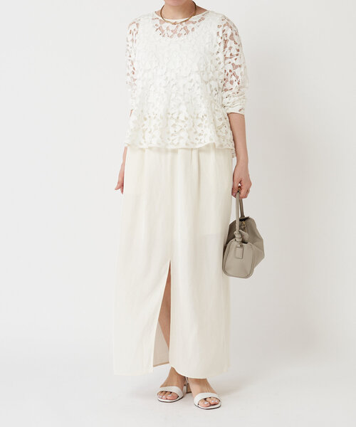 LIVETART(リヴェタート)の「リバーレースクロップドブラウス(シャツ/ブラウス・レディース・ブラック/ホワイト・FREE)」の13枚目の写真