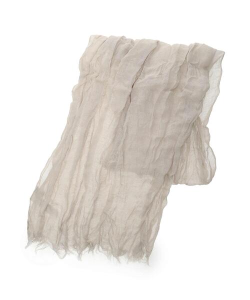 Samansa Mos2(サマンサ モスモス)の「【UVカット】麻綿シワ加工ストール(ストール/ショール・レディース・ベージュ/ミント/ラベンダー・F)」の2枚目の写真