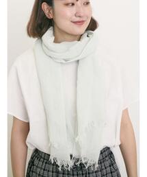 Samansa Mos2 | 【UVカット】麻綿シワ加工ストール(ストール/ショール)
