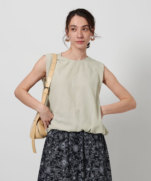 【WEB限定 Wardrobe DAILY MINIMAL】バルーン ノースリーブブラウス -ウォッシャブル-