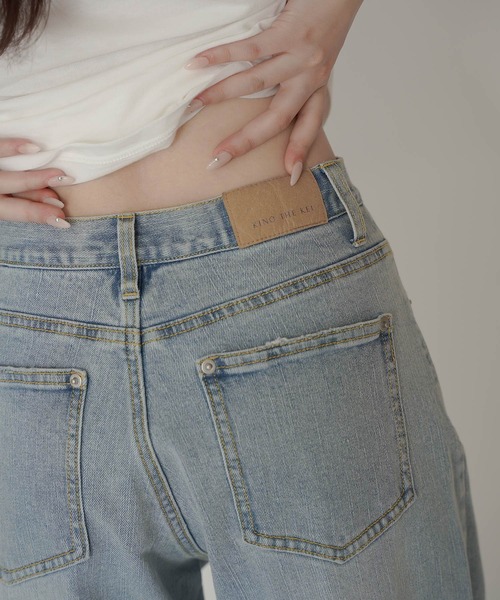 ラップ ウエスト ワイド デニム KINO THE KEI（デニムパンツ）｜KINO