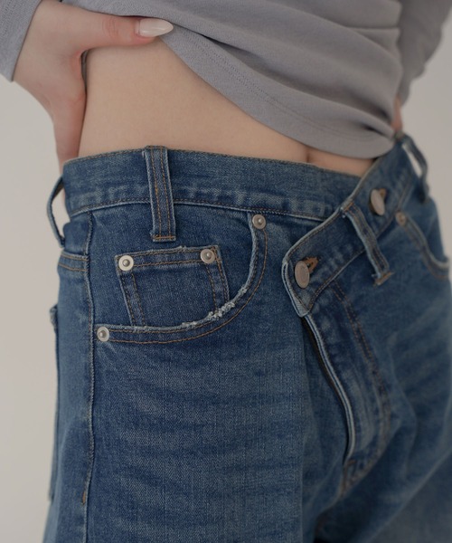 ラップ ウエスト ワイド デニム KINO THE KEI（デニムパンツ）｜KINO