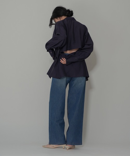 ラップ ウエスト ワイド デニム [KINO THE KEI] ラップ ウエスト ワイド デニム KINO THE KEI（デニムパンツ）｜KINO