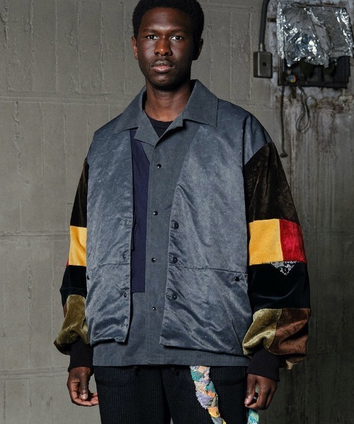 masterkey（マスターキー）の「mcg3635-THEATER MA-1カーディガン（カーディガン/ボレロ・メンズ・カーキ/ブラック・1/2）」の2枚目の写真