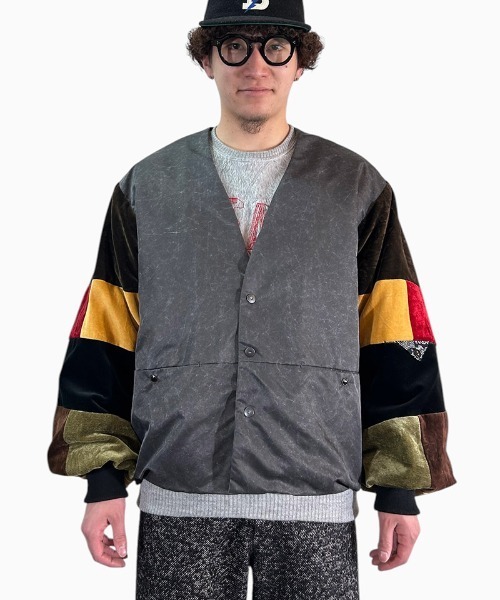 masterkey（マスターキー）の「mcg3635-THEATER MA-1カーディガン（カーディガン/ボレロ・メンズ・カーキ/ブラック・1/2）」の9枚目の写真