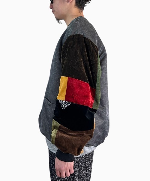 masterkey（マスターキー）の「mcg3635-THEATER MA-1カーディガン（カーディガン/ボレロ・メンズ・カーキ/ブラック・1/2）」の10枚目の写真