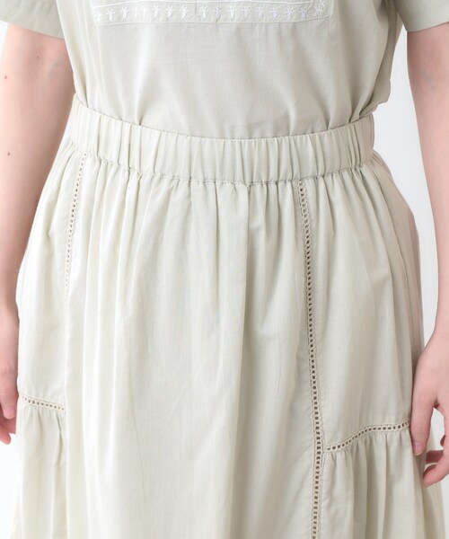 LAURA ASHLEY(ローラアシュレイ)の「【ウエストゴム/SETUP可/100%/インド綿】 フリルスカート(スカート・レディース・ベージュ/チャコールグレー・40/38)」の14枚目の写真