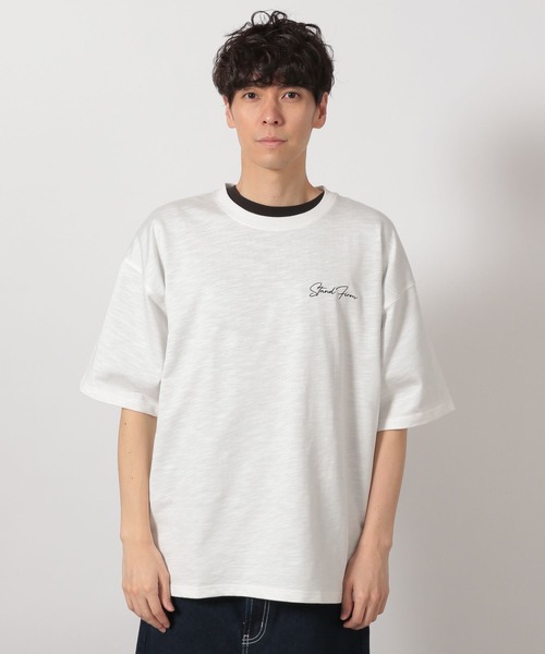 LAKOLE(ラコレ)の「スラブロゴ刺繍T / 328982(Tシャツ/カットソー・メンズ・ホワイト/チャコール/セージグリーン・LARGE/MEDIUM)」の10枚目の写真
