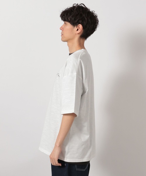 LAKOLE(ラコレ)の「スラブロゴ刺繍T / 328982(Tシャツ/カットソー・メンズ・ホワイト/チャコール/セージグリーン・LARGE/MEDIUM)」の11枚目の写真