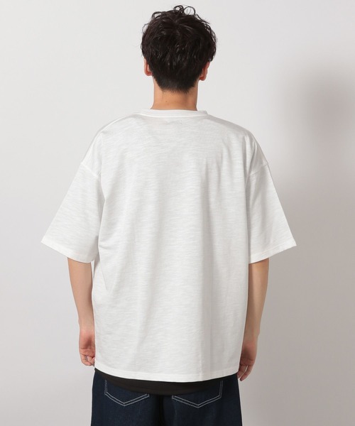 LAKOLE(ラコレ)の「スラブロゴ刺繍T / 328982(Tシャツ/カットソー・メンズ・ホワイト/チャコール/セージグリーン・LARGE/MEDIUM)」の12枚目の写真