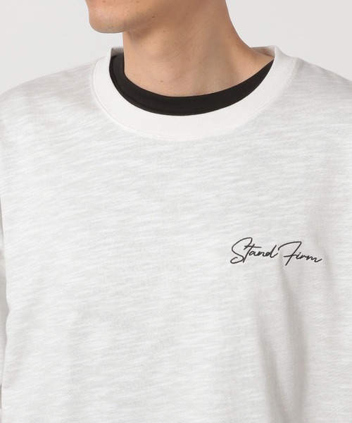 LAKOLE(ラコレ)の「スラブロゴ刺繍T / 328982(Tシャツ/カットソー・メンズ・ホワイト/チャコール/セージグリーン・LARGE/MEDIUM)」の13枚目の写真