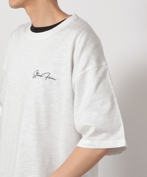 LAKOLE(ラコレ)の「スラブロゴ刺繍T / 328982(Tシャツ/カットソー・メンズ・ホワイト/チャコール/セージグリーン・LARGE/MEDIUM)」の14枚目の写真