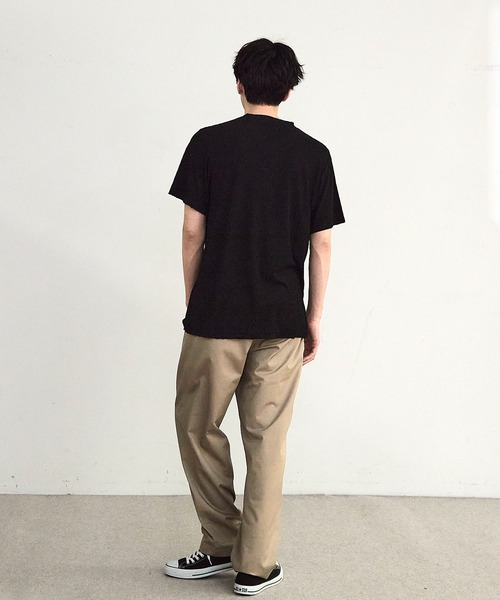 RATTLE TRAP(ラトルトラップ)の「ヘリンボーンジャガードヘンリーネックTシャツ(Tシャツ/カットソー・メンズ・ブラック/ホワイト・M/L)」の3枚目の写真