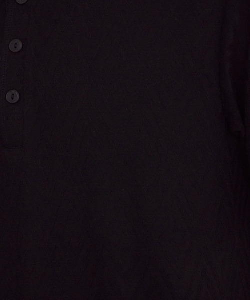 RATTLE TRAP(ラトルトラップ)の「ヘリンボーンジャガードヘンリーネックTシャツ(Tシャツ/カットソー・メンズ・ブラック/ホワイト・M/L)」の9枚目の写真