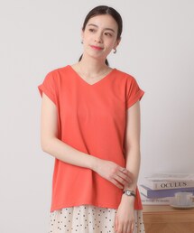 ◆【吸水速乾／洗濯機OK／洗濯後しわになりにくい】カットミラノVネックプルオーバー