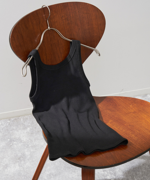 Spick & Span（スピックアンドスパン）の「《追加》甘撚テレコアメスリタンク（タンクトップ・レディース・ホワイト/ベージュ/ブラック/ベージュ系その他・FREE）」の3枚目の写真