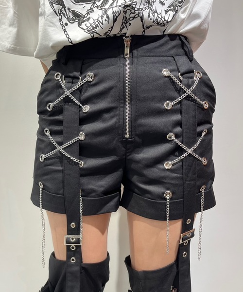 NOVESSEL(ノベセル)の「『AOSPACE』レッグカバー付きショートパンツ(その他パンツ・レディース・ブラック・S/M/L)」の5枚目の写真