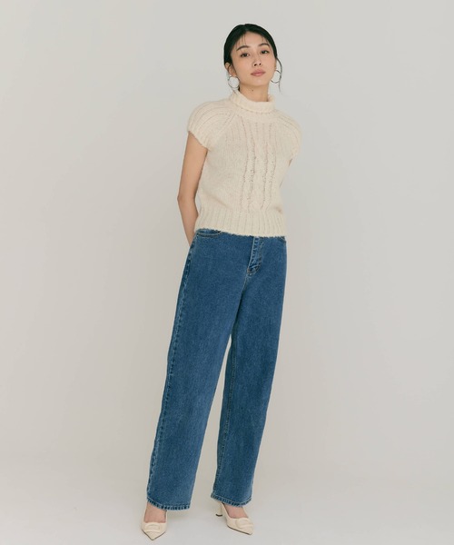 PERLYGATES ブルーセーター セール】TURTLE RIB KNIT（ニット/セーター）｜BLUE×PALANG