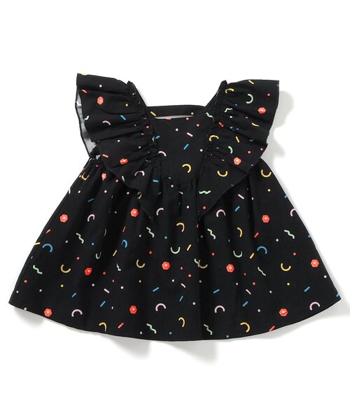 BREEZE（ブリーズ）の「【ジュニア対応】フリルチュニック（シャツ/ブラウス・キッズ・オフホワイト/グリーン/ピンク/チャコール・80/90/100/110/120/130/140）」の3枚目の写真