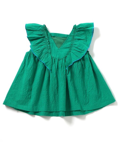 BREEZE（ブリーズ）の「【ジュニア対応】フリルチュニック（シャツ/ブラウス・キッズ・オフホワイト/グリーン/ピンク/チャコール・80/90/100/110/120/130/140）」の13枚目の写真