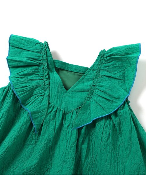 BREEZE（ブリーズ）の「【ジュニア対応】フリルチュニック（シャツ/ブラウス・キッズ・オフホワイト/グリーン/ピンク/チャコール・80/90/100/110/120/130/140）」の15枚目の写真