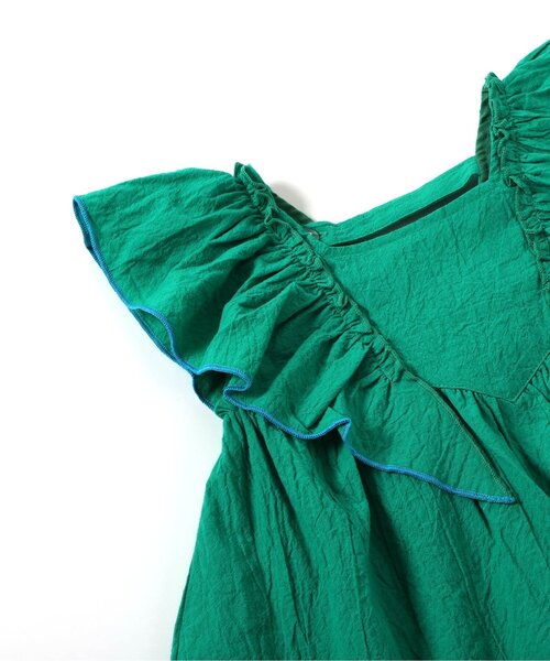 BREEZE（ブリーズ）の「【ジュニア対応】フリルチュニック（シャツ/ブラウス・キッズ・オフホワイト/グリーン/ピンク/チャコール・80/90/100/110/120/130/140）」の17枚目の写真