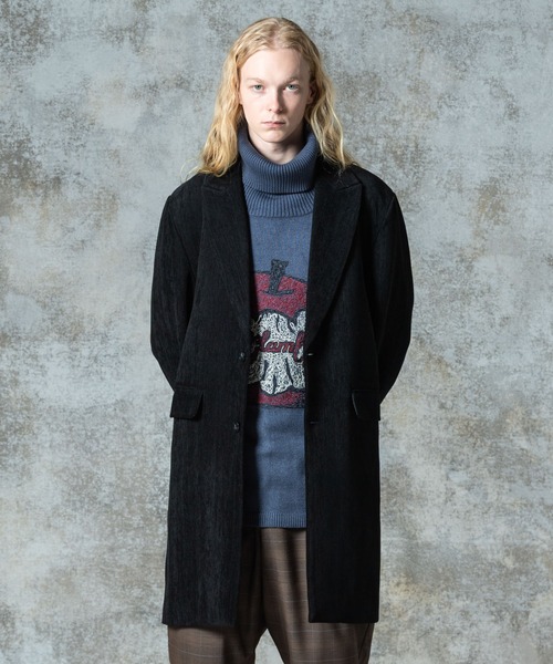 glamb（グラム）の「Loose Chester Coat / ルーズチェスターコート（チェスターコート・メンズ・ブラック/カーキ/ワイン・S/M/L）」の8枚目の写真