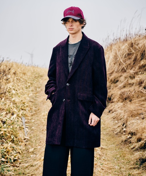 glamb（グラム）の「Loose Chester Coat / ルーズチェスターコート（チェスターコート・メンズ・ブラック/カーキ/ワイン・S/M/L）」の19枚目の写真