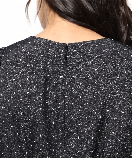 NINE（ナイン）の「ﾄﾞｯﾄｳﾞｨﾝﾃｰｼﾞOP（ワンピース・レディース・ブラック・1/0）」の6枚目の写真