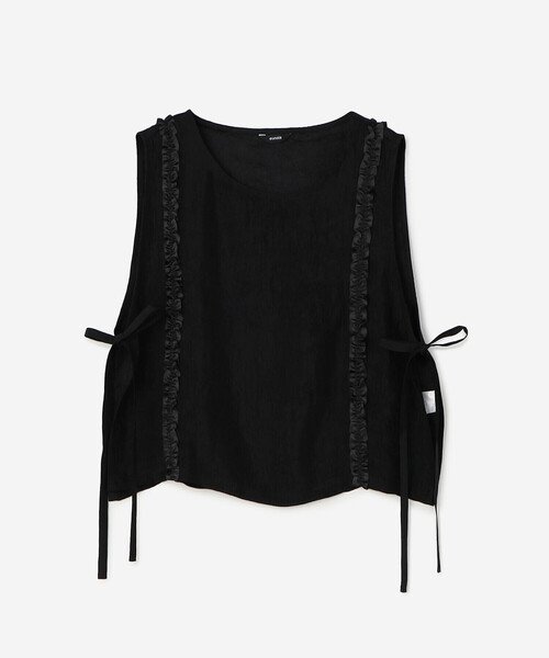 Bshop（ビショップ）の「eunoia | フリルラインベスト WOMEN（ベスト・レディース・ブラック・ONE）」の10枚目の写真