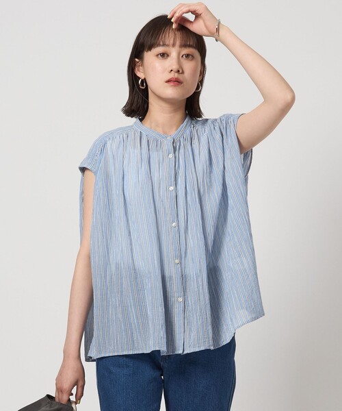 Greed International 2wayストレッチギャザーブラウス Greed International 2wayストレッチギャザーブラウス